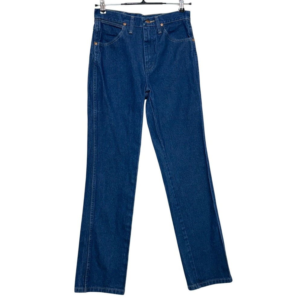 Wrangler Jeans Mens 28x32 Blue Cowboy Cut Slim Fit Denim Indigo Western Cowboy